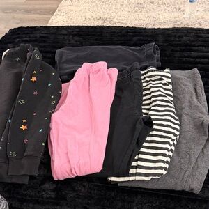 Girl set 4 leggings, 1 short, 1 pullover